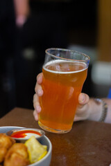 Pint of lager beer