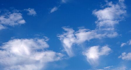 Naklejka na ściany i meble blue sky with white clouds 