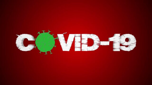Coronavirus ( covid-19 ) 4k animation set with different colored backgrounds