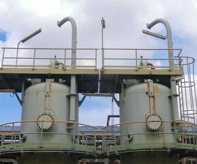 Pipe line and column tower in petrochemical plant normal