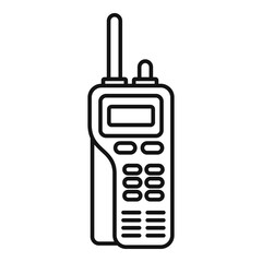 Walkie talkie channel icon. Outline walkie talkie channel vector icon for web design isolated on white background