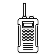 Walkie talkie portable icon. Outline walkie talkie portable vector icon for web design isolated on white background
