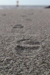 footprints on sand