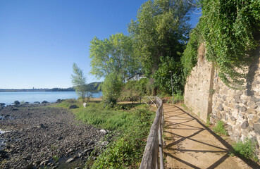 path to the bolsena lake in the capodimonte town, italy