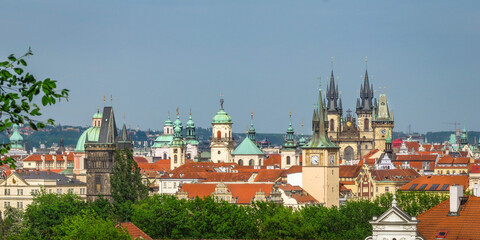 Rooftops of the old town in Prague, Czech Republic