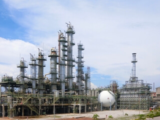 plant petrochemical  In the daytime with copy space on top.