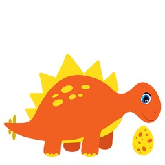 Set of cartoon dinosaurs  vector illustration