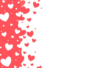 Happy Valentines Day background with hearts.