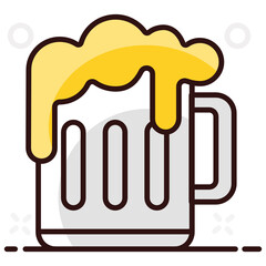 
Icon of beer mug, party celebration concept vector.
