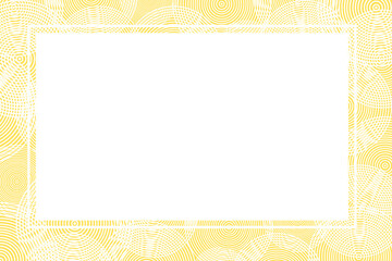 yellow frame with circle on white background.