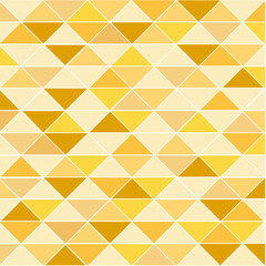 Abstract yellow triangles seamless pattern background.