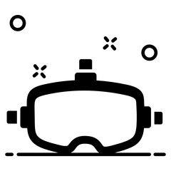 
Modern technology icon of 3d glasses in style 
