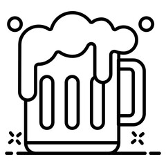 
Icon of beer mug, party celebration concept vector.
