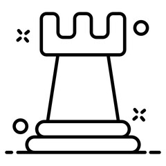 
An icon design of chess rook, strategy in modern style   

