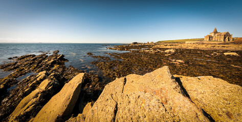 Rocks, Saint Monans Harbor, Fife, Scotland, UK.