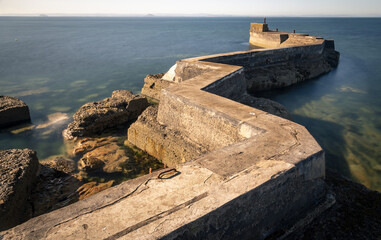 Sea defences,  Saint Monans, Fife, Scotland, UK