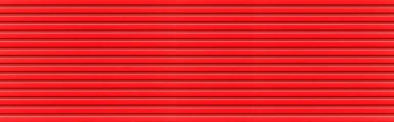 Panorama of Red Corrugated metal background and texture surface or galvanize steel , Red metal...