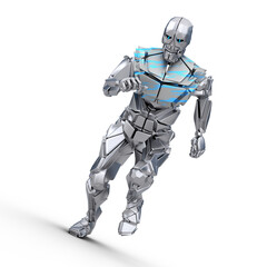 humanoider Roboter in Laufpose