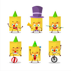 Fototapeta premium Cartoon character of secret document with various circus shows