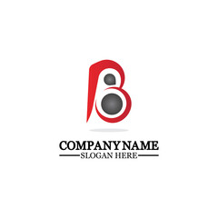 Abstract letter b logo vector. B logo symbol icon design template.