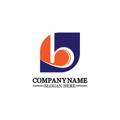 Abstract letter b logo vector. B logo symbol icon design template.
