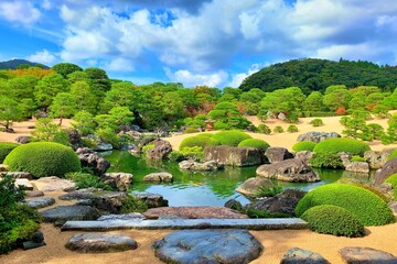 白砂青松の日本庭園