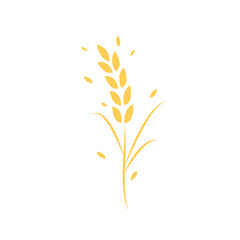 Rice symbol. Oat symbol vector. wallpaper. logo design.