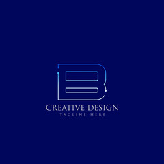 Abstract electronic tech circuit line technology b logo icon