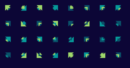 Abstract Color Halftone Dots generative art background illustration