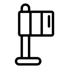 Hurling ireland flag icon. Outline hurling ireland flag vector icon for web design isolated on white background