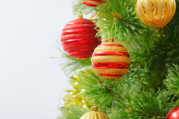 christmas decoration on fir branch