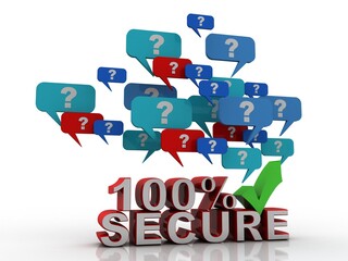 3d rendering tick with 100 percent