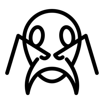 recommend clip art: Head ant icon. Outline head ant vector icon for web design isolated on white background