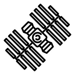 Communication space station icon. Outline communication space station vector icon for web design isolated on white background