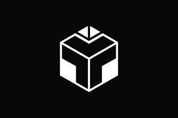 Minimal Innovative Initial Y logo and YY logo. Letter Y YY creative elegant Monogram. Premium Business logo icon. White color on black background