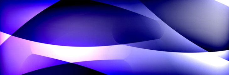 Fluid gradient neon color waves, vector abstract background