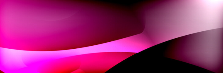 Fluid gradient neon color waves, vector abstract background