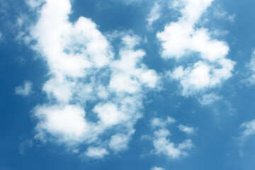 Blank sky surface with small clouds