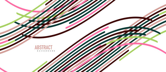 Аbstract moving colorful lines vector backgrounds for cover, placard, poster, banner or flyer