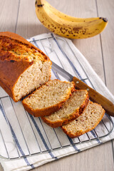 Banana loaf, sliced