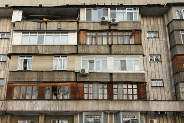 Old apartment left from the communist regime used as a residential building
