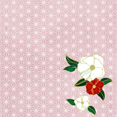 椿をモチーフした和風の背景素材 Wall Mural Wallpaper Murals Mitomaya 椿をモチーフした和風の背景素材 Wall Mural Wallpaper Murals Mitomaya