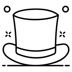 
Trendy vector design of magician hat icon
