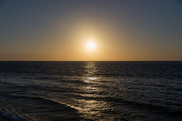 sunset over the sea
