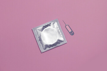 condom pack isolated