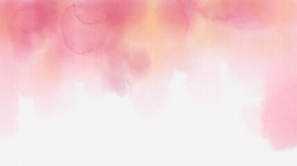 Abstract pink and orange watercolor art hand paint on paper texture white background, Watercolor background.for art design, tag. hand-drawn stain element for the frame, card