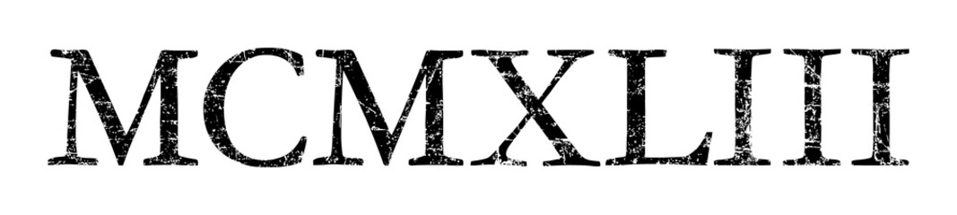 MCMXLIII 1943 Roman (Antique Black)