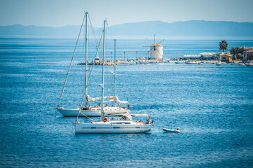 yacht in the sea