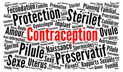 Contraception nuage de mots
