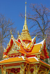 Naklejka premium Cityscape of historical downtown in Lausanne at early Spring and sunny day, Switzerland.